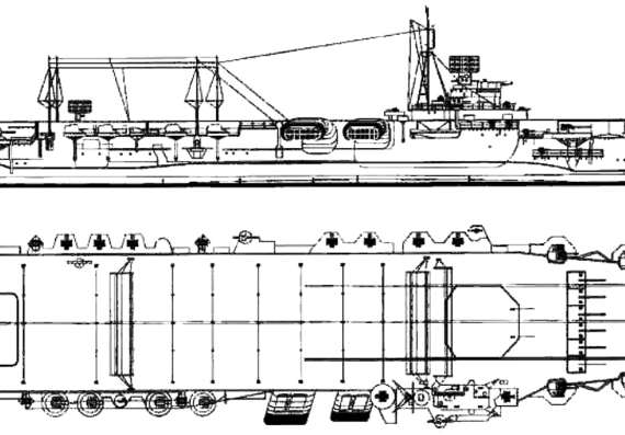 Авианосец IJN Amagi 1943 [Aircraft Carrier] - чертежи, габариты, рисунки